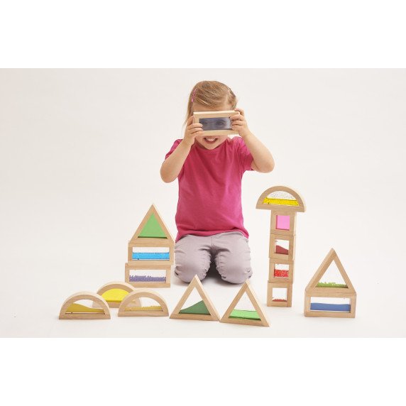 Sensorinių kaladėlių rinkinys (16 vnt.)