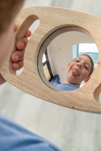 Sensorinis išgaubtas/įgaubtas veidrodis vaikams Sensorinis išgaubtas/įgaubtas veidrodis vaikams