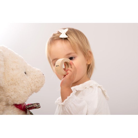 Medinės veidrodinės kaladėlės su dvipusiais akrilo veidrodžiais (24 vnt.)