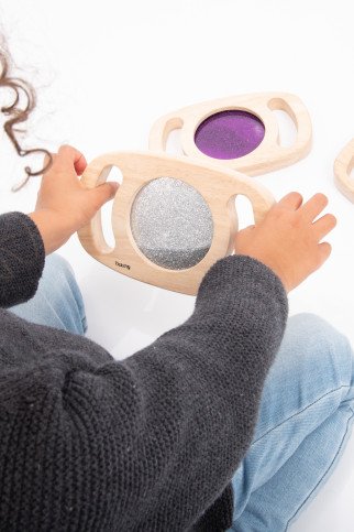 Sensorinių plokštelių su blizgučiais rinkinys (3 vnt.) Sensorinių plokštelių su blizgučiais rinkinys (3 vnt.)