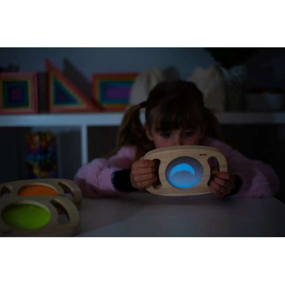 Šviečiančios sensorinės tyrinėjimo plokštelės (3 vnt.)