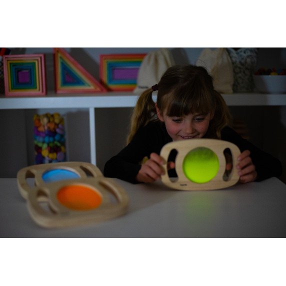 Šviečiančios sensorinės tyrinėjimo plokštelės (3 vnt.)