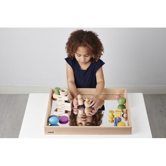 Edukacinis - sensorinis veidrodinis padėklas vaikams