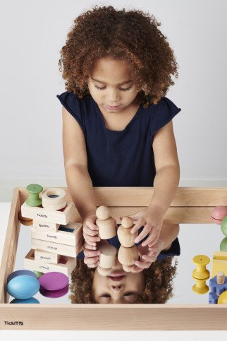 Edukacinis - sensorinis veidrodinis padėklas vaikams