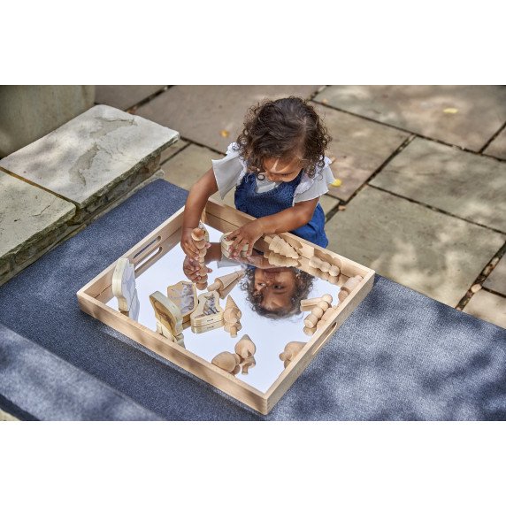 Edukacinis - sensorinis veidrodinis padėklas vaikams