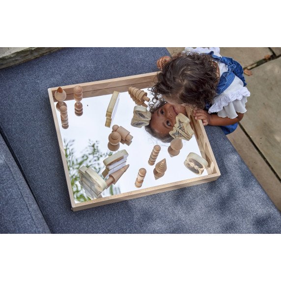 Edukacinis - sensorinis veidrodinis padėklas vaikams