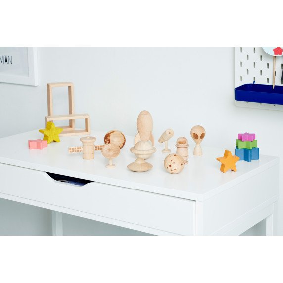 Medinės kaladėlės vaikams „Visatos pažinimas“ (10 vnt.)