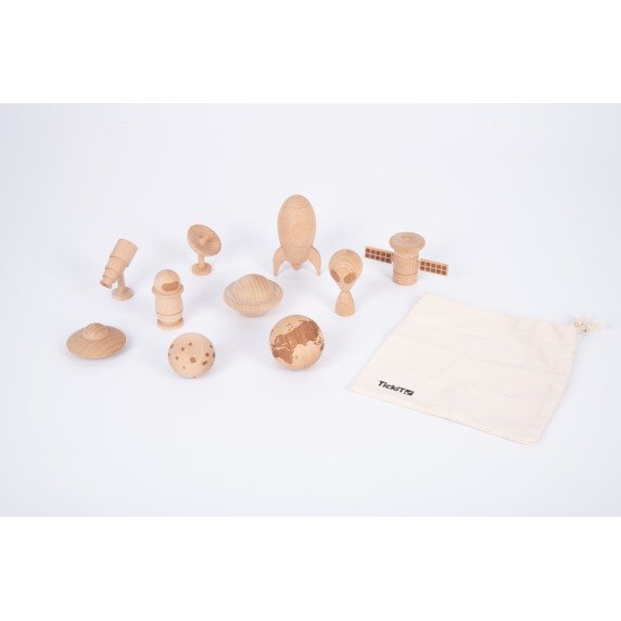 Medinės kaladėlės vaikams „Visatos pažinimas“ (10 vnt.)