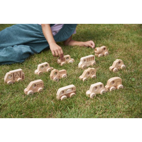 Medinių mašinėlių rinkinys “Miesto pažinimas” (12 vnt.)