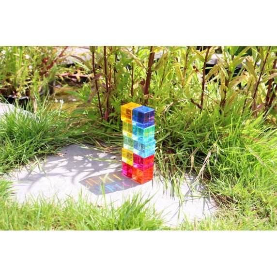 Spalvotų akrilinių kubelių rinkinys (10 vnt.)