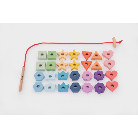 GEOMETRINĖS FIGŪROS Vėrimo žaidimas vaikams