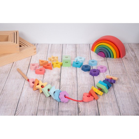 GEOMETRINĖS FIGŪROS Vėrimo žaidimas vaikams