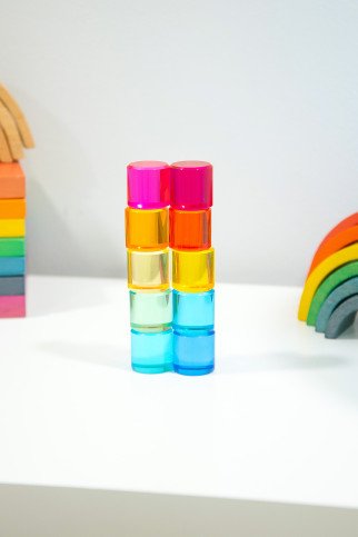 Spalvotų sensorinių apskritimų rinkinys (10 vnt.) Spalvotų sensorinių apskritimų rinkinys (10 vnt.)