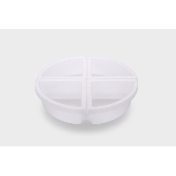 Skaidrūs 4 skyrių padėklai rūšiavimui ir tyrinėjimui