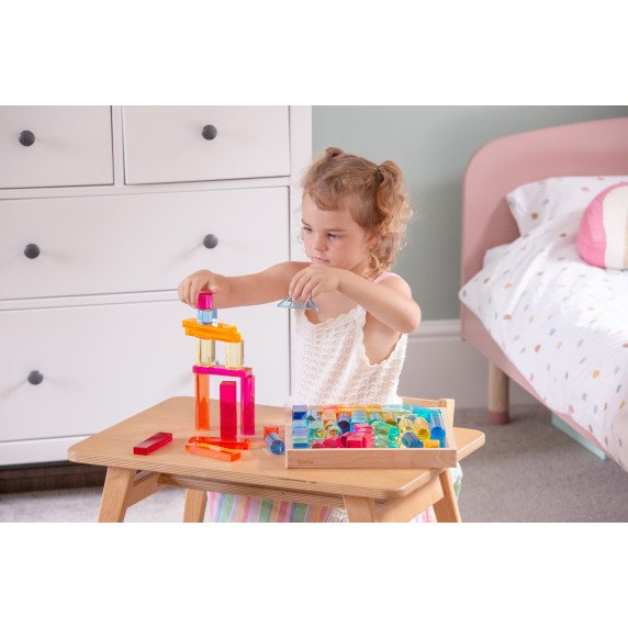 Spalvotos akrilinės formos su veidrodiniu padėklu (72 vnt.)