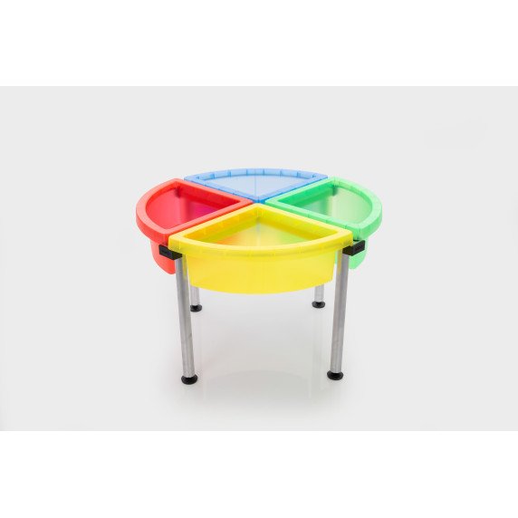 Spalvotų tyrinėjimo padėklų su stovu rinkinys