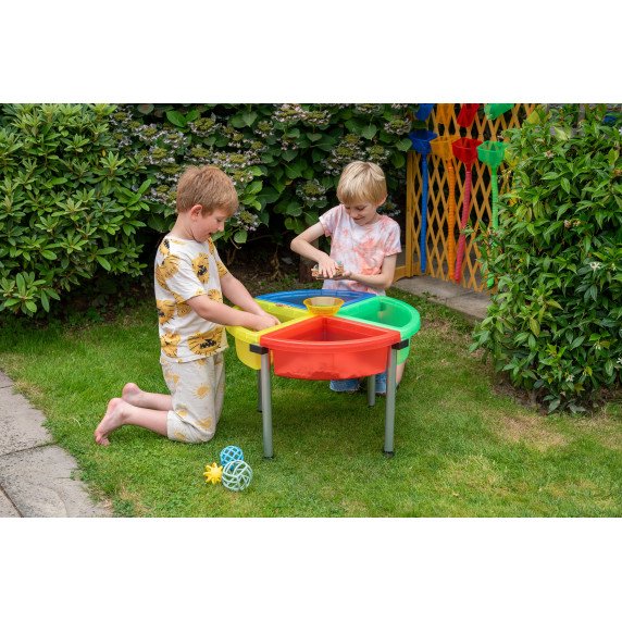 Spalvotų tyrinėjimo padėklų su stovu rinkinys