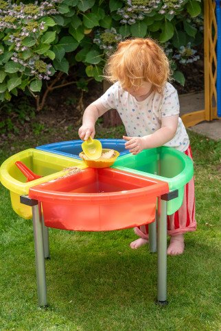 Spalvotų tyrinėjimo padėklų su stovu rinkinys