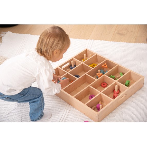 Medinis rūšiavimo padėklas - 14 skyrių