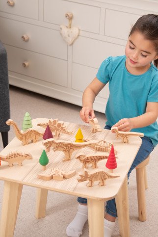 Medinės kaladėlės „Dinozaurų pažinimas” (10 vnt.) Medinės kaladėlės „Dinozaurų pažinimas” (10 vnt.)