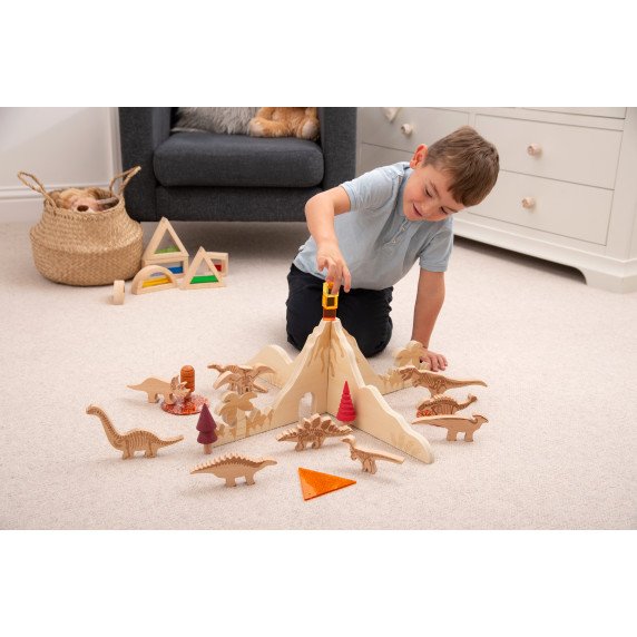 Mediniai stalo skirtukai „Dinozaurų pažinimas”