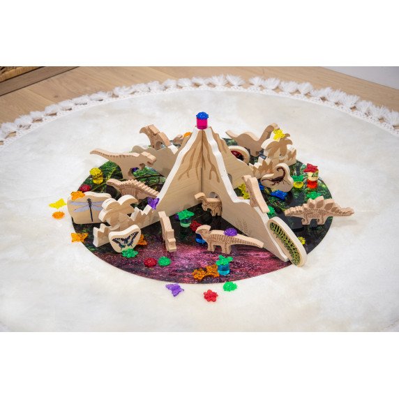 Mediniai stalo skirtukai „Dinozaurų pažinimas”