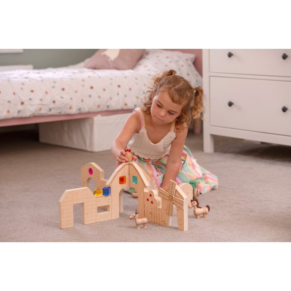 Medinė žaidimų pertvara „Ūkio pažinimas”