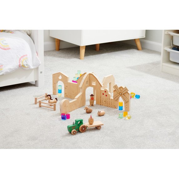 Medinė žaidimų pertvara „Ūkio pažinimas”