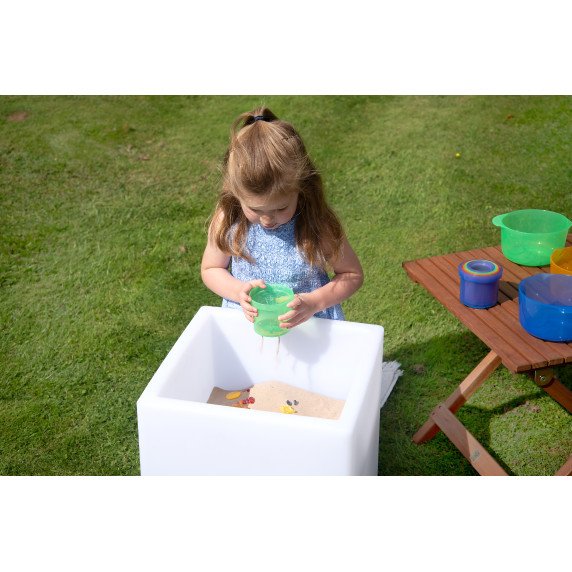 Šviečiantis sensorinis žaidimų kubas