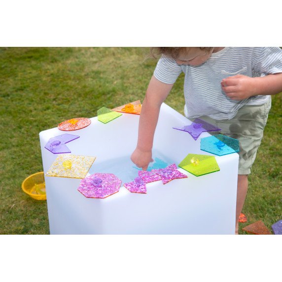 Šviečiantis sensorinis žaidimų kubas