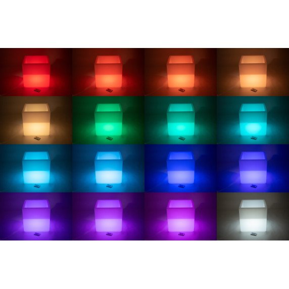 Šviečiantis sensorinis žaidimų kubas