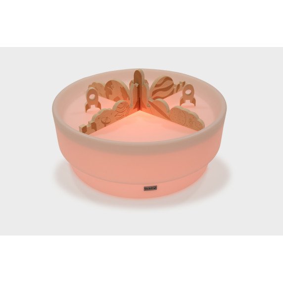 Žemas šviečiantis atradimų stalas