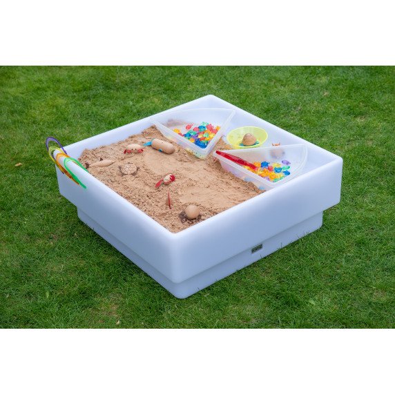 Kvadratinis šviečiantis sensorinis stalas vaikams