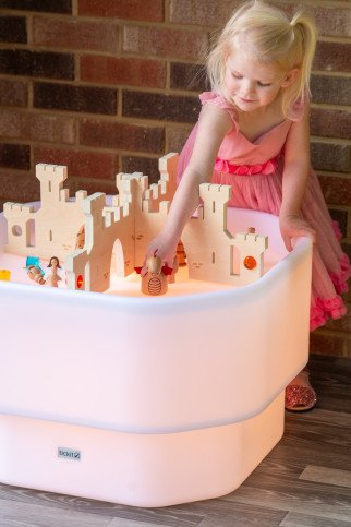 Mažas šviečiantis sensorinis stalas terapinių veiklų pažinimui