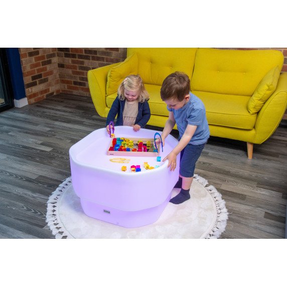 Mažas šviečiantis sensorinis stalas terapinių veiklų pažinimui