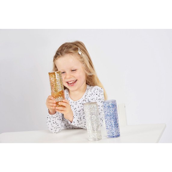 Sensoriniai cilindrai su blizgučiais (3 vnt.)