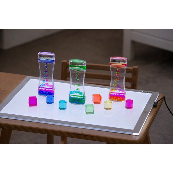 Sensoriniai skysčio cilindrai šviesos stalui (3 vnt.)